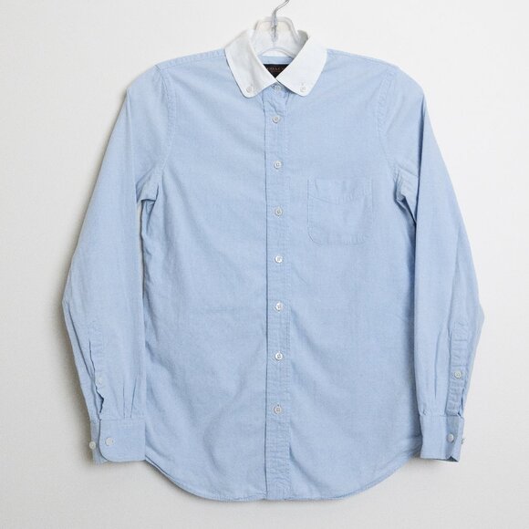 Coach Blue Button Front Oxford Shirt Cotton Business Size 0 / XS - Picture 2 of 13